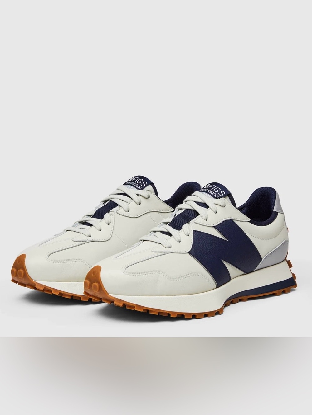 Figs 327 New Balance Men’s Grey & Navy Classic Runner with Gum Outsole